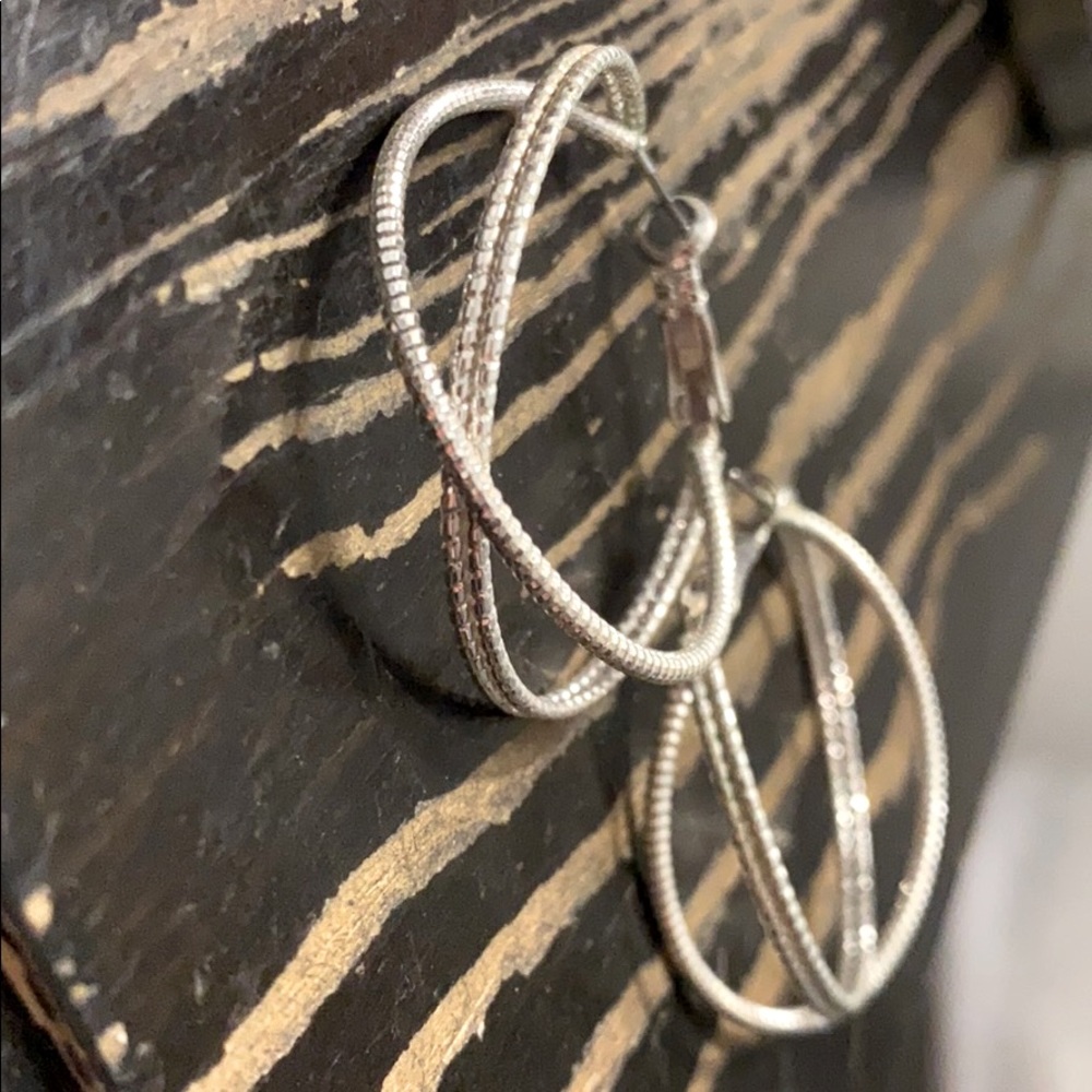 Silver hoop earrings